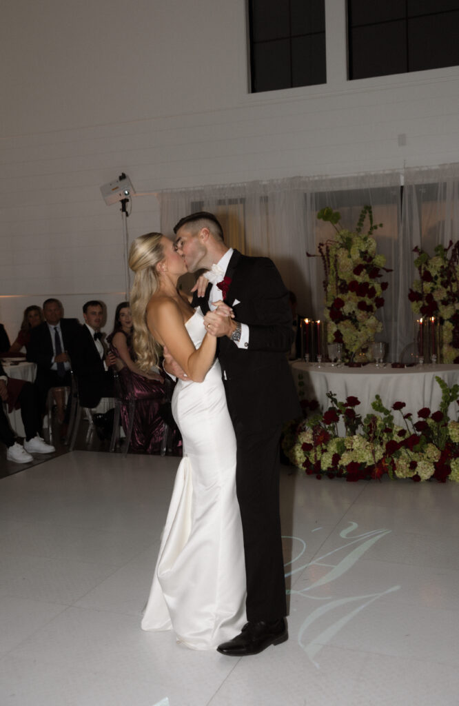 Bluestem Manor Custom Dance Floor with couples initials